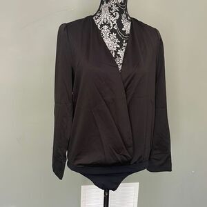 NEW black Blouse Black Bodysuit